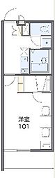 レオパレスアイあいビレッジ 1Kの間取図画像