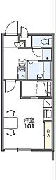 レオパレスフォレスト2 1Kの間取図画像