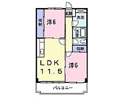 ポートサーパス 1階2LDKの間取り