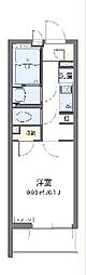 クレイノ春日 1階1Kの間取り