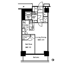 キャナルスクウェア豊洲 2階1LDKの間取り