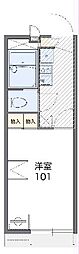 レオパレスブランフィル 1Kの間取図画像