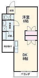 エフ・シャープ 2階1DKの間取り