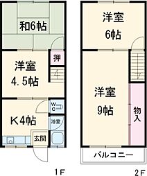 第一末広荘 1階4DKの間取り