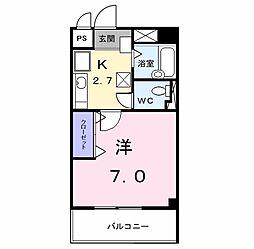 サニーコート月島 1Kの間取図画像
