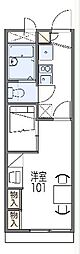 レオパレス瑞光 2階1Kの間取り