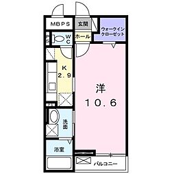 メゾン葵 1Kの間取図画像