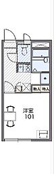 ファミーユ上並榎 1Kの間取図画像