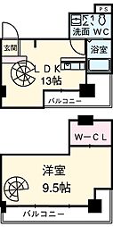 名古屋市営名城線 大曽根駅 徒歩2分の賃貸マンション 9階1LDKの間取り