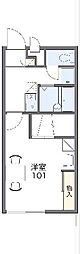 レオパレスウィル88 1Kの間取図画像