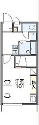 レオパレスリーベ 1Kの間取図画像