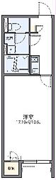 レオネクスト飛鳥2 1Kの間取図画像
