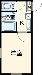 ラフィーネ上石神井 2階1Kの間取り