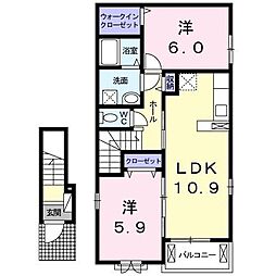 シエル・エトワレ2 2LDKの間取図画像