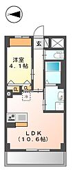 日暮里舎人ライナー 江北駅 徒歩12分の賃貸マンション 1階1LDKの間取り