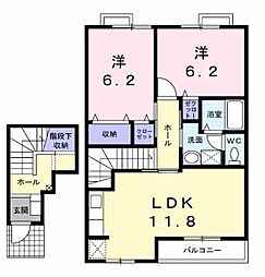 ランドマーク20021 2LDKの間取図画像