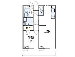 レオネクストタウンコート3 1LDKの間取図画像