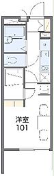 レオパレス稲荷山ヒルズ 1Kの間取図画像