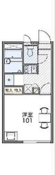 レオパレスSHIBASAKI 1Kの間取図画像