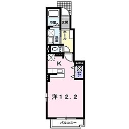 ヴィラ・ゼファーN ワンルームの間取図画像
