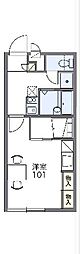 レオパレスクレール 1Kの間取図画像