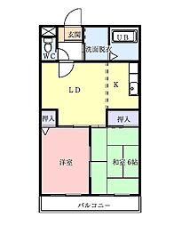 シャルムT.N 2LDKの間取図画像