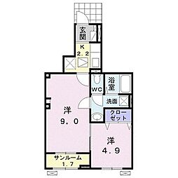 ベル・フローラ 1SKの間取図画像