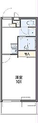 レオパレスハーディンドライブ 1Kの間取図画像