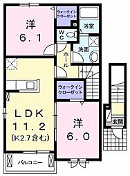 ルミナス・M 2LDKの間取図画像