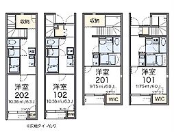 LEONEXTムーンハウス 1Kの間取図画像