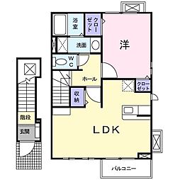 ボア・ソルテ 1LDKの間取図画像