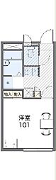 レオパレスカサボニータ 1Kの間取図画像