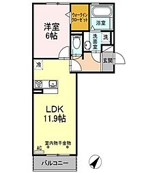 ペルソーナ 1LDKの間取図画像