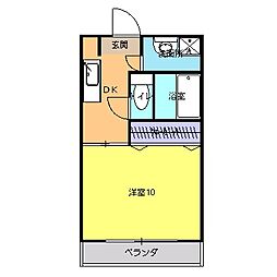 コンシアンス 1DKの間取図画像