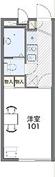 レオパレスMise 1Kの間取図画像