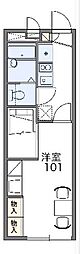レオパレスユーカリ 1Kの間取図画像