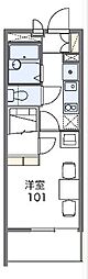 レオパレスサニーハウス 1Kの間取図画像