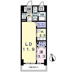 ケヤキグランデ 1LDKの間取図画像