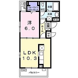 メトロノーム4 1LDKの間取図画像