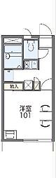 レオパレスNAZUKA 1Kの間取図画像