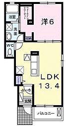 ノーブル・パレス3 1LDKの間取図画像