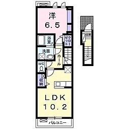 モン・ヴィラージュA 1LDKの間取図画像