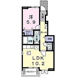 ルピナス 1LDKの間取図画像