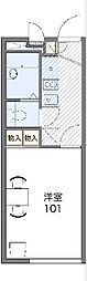 レオパレスボーテ 1Kの間取図画像