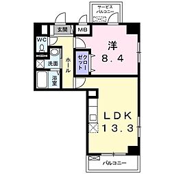 サンフィールド3 1LDKの間取図画像