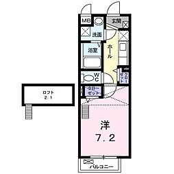グラシア瀬谷 1Kの間取図画像