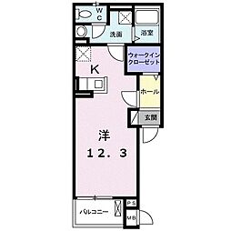 グレースヴィラ ワンルームの間取図画像