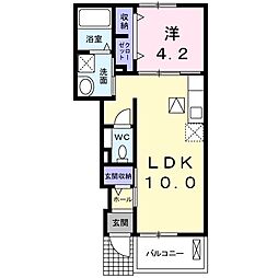 サンパティーク2 1LDKの間取図画像
