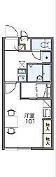 レオパレスエトワール 1Kの間取図画像