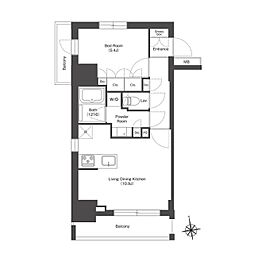 京成押上線 八広駅 徒歩9分の賃貸マンション 4階1LDKの間取り
